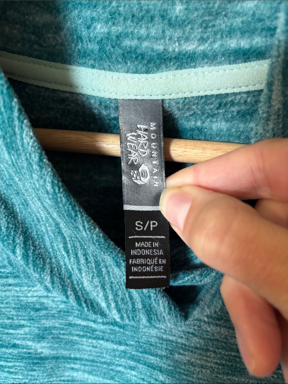 Mountain Hardwear Women's Teal Space-Dyed Collar Pullover Fleece Size S Like New - Picture 2 of 4